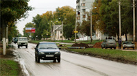 Отрадный, дорога на улице Советской в районе гостиницы